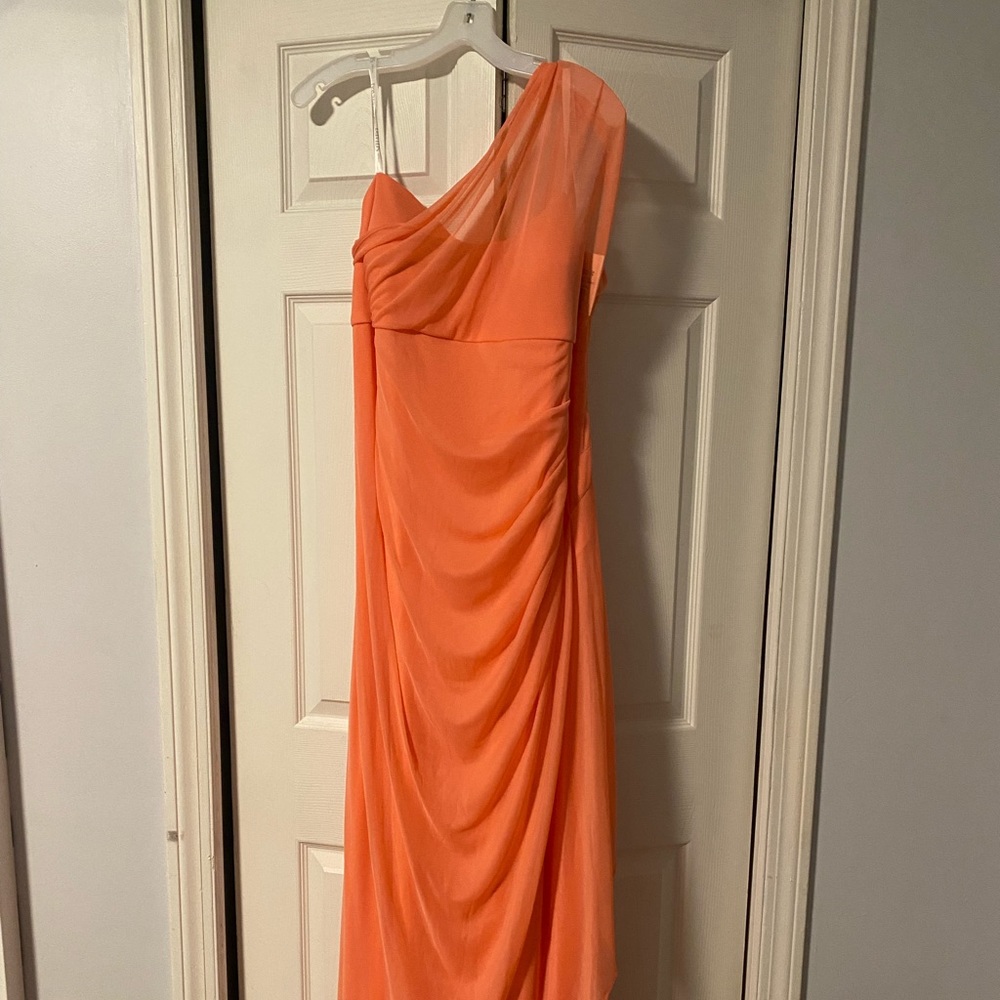 NEVER WORN PLUS SIZE Coral Off the Shoulder Dress